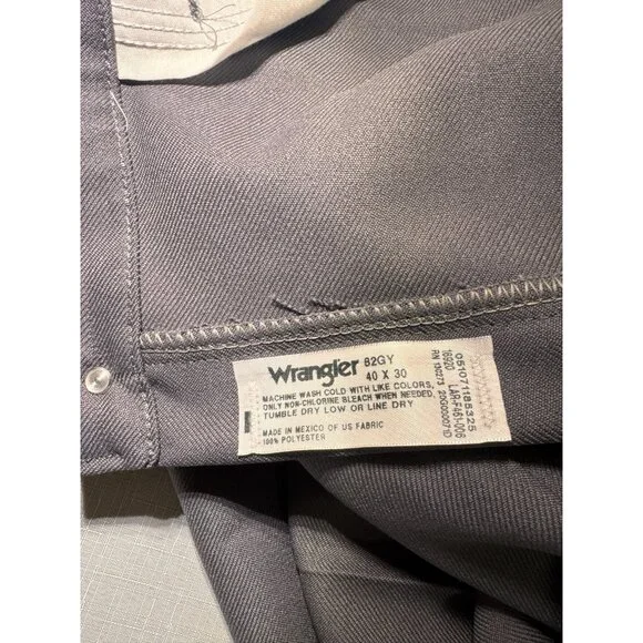 Wrangler’s code 82GY = Gray. medium-to-dark charcoal gray Vintage Cowboy  NWOT - Picture 10 of 11